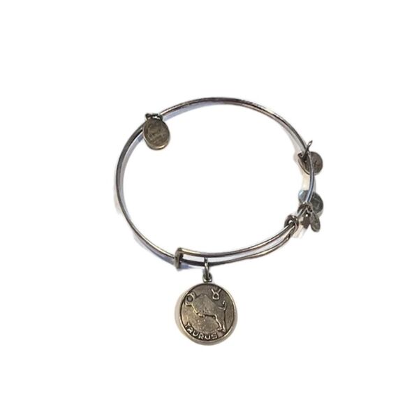 Alex and Ani Taurus Charm Rafaelian Silver Bangle Bracelet - Picture 4 of 15